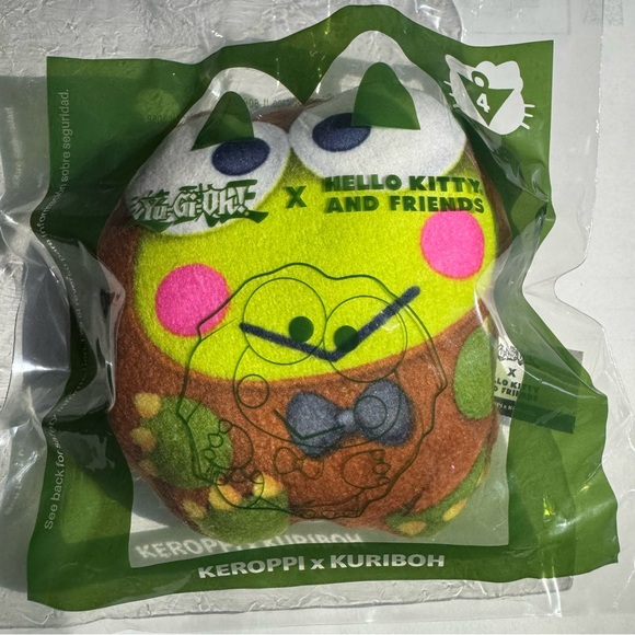 New Sanrio Yu-Gi-Oh x Hello Kitty McDonalds 3” Plush Toy #4 KEROPPI x KURIBOH - Picture 8 of 8